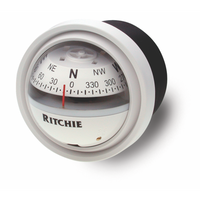 Ritchie Explorer™ V-57.2, 2¾” Dial Dash Mount - White V-57W.2