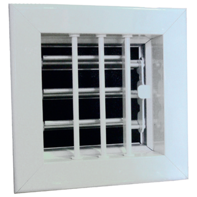 White Aluminum Supply Damper Vents 250x100 (10x4