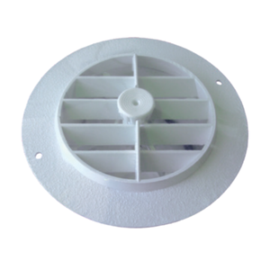 75 mm (3") Round Damper Vent , Off, white - Global Style 69615D