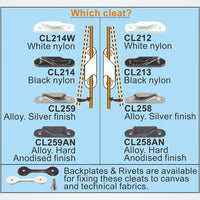 Clamcleat CL214W Leech Line Cleat