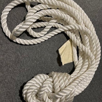Rope 3 strand Polyester 14mm White  x 11m - end of roll offcut