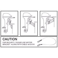 Outboard Safety Cable inc Snap Hooks 600mm