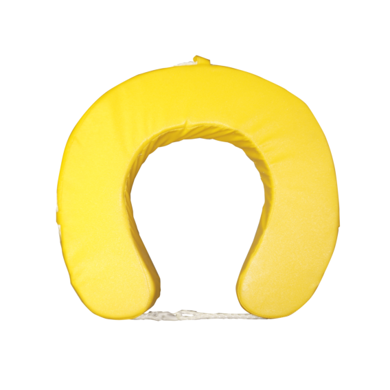 Bright Yellow Horse Shoe Lifebuoy With Durable PVC Cover WL-70801B