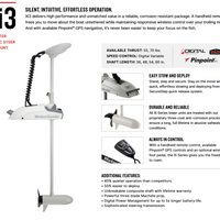 MotorGuide Xi3 Wireless Saltwater 55lb 54" Electric Outboard Engine with Pinpoint GPS