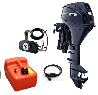 Tohatsu 9.8 HP 4-stroke Outboard Engine - MFS9.8 Short Shaft Electric Start remote control