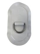 D-ring 53mm, oval, light grey PVC - Z60351