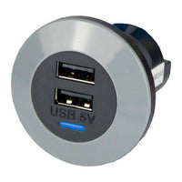 Alfatronix PV65R-DFF Double Output 12/24-5V USB 3.0A Front Fit - IP65