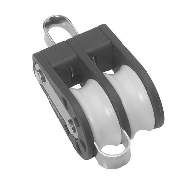 Ball bearing Sheave Double- fixed eye + becket - ChasNewensMarine