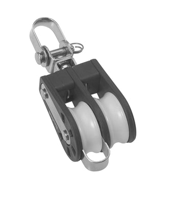 Ball bearing Sheave Double- swivel + becket - ChasNewensMarine