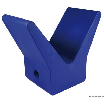 Blue Rubber Bow Stop 105 x 67 x 124 mm (x1)