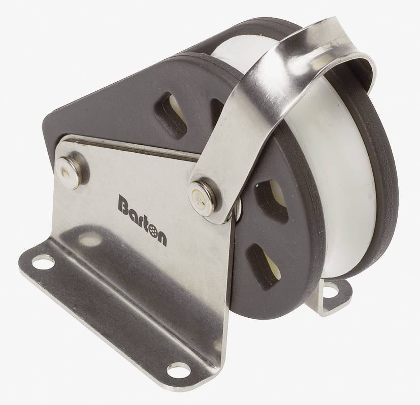 Ball bearing Sheave Single- upright with fairlead - ChasNewensMarine