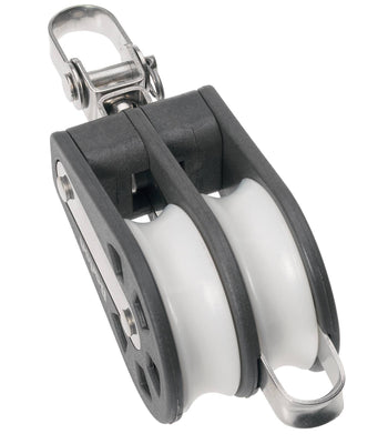 Ball bearing Sheave Double- swivel + becket - ChasNewensMarine