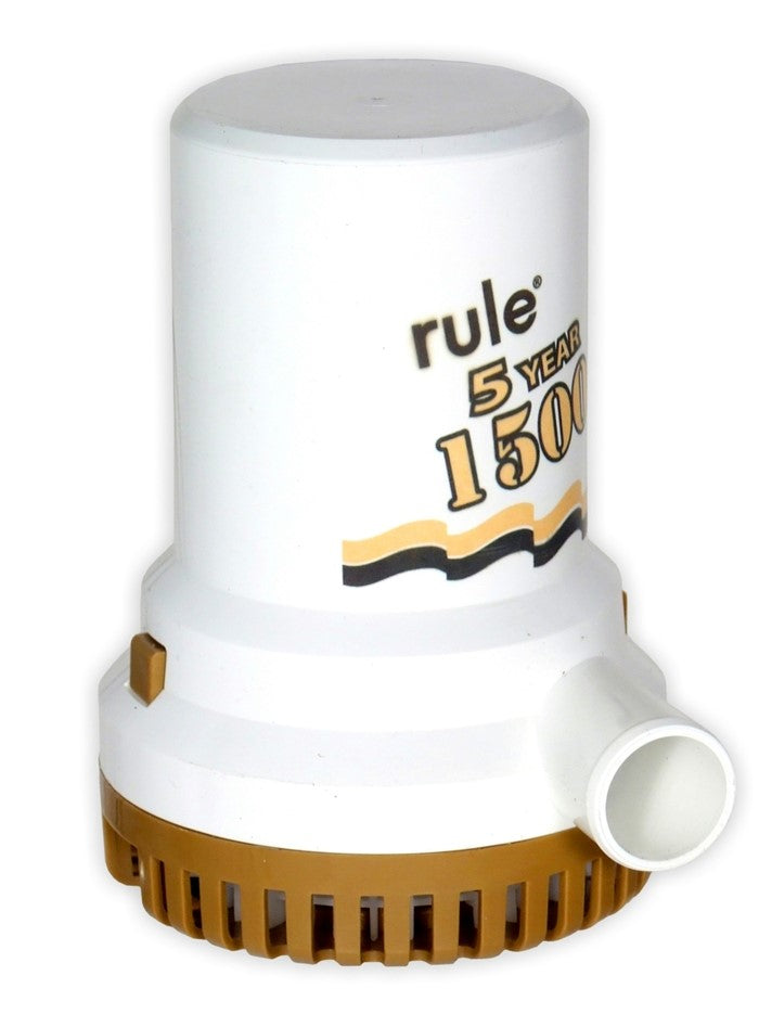Rule 1500 Gold Series Submersible Submersible pump 12 volt DC with 750mm cable..
5 Year Warranty  (Rule 04)