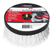 Stiff Buffing Brush Stiff - 6.5" White Polypropylene