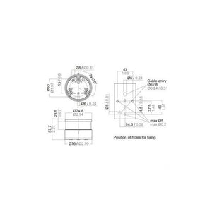 Aqua Signal Series 34 LED-12/24V WHITE White housing
