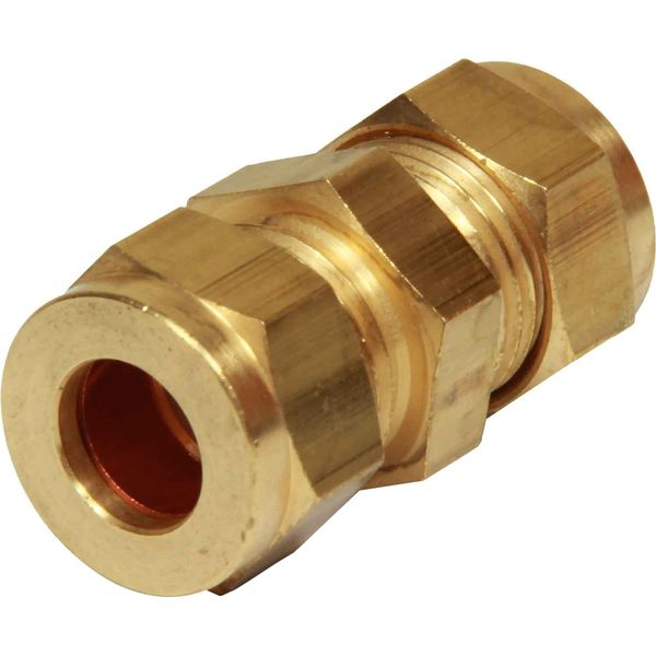 AG Brass Straight Coupling 1/2" x 1/2" - ChasNewensMarine
