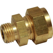 AG Brass Male Stud Coupling 3/8" x 1/4" BSP - ChasNewensMarine