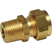 AG Brass Male Stud Coupling 3/8" x 3/8" BSP Taper Packaged