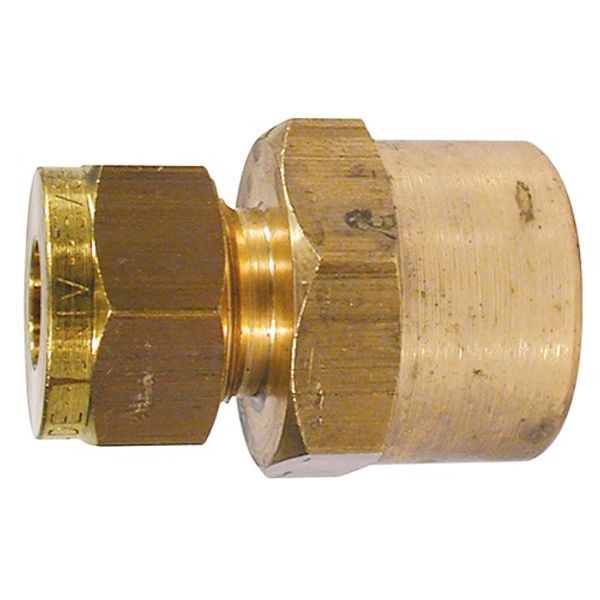 Brass Female Stud Coupling 3/8" - 1/4" BSP Taper 7088/3