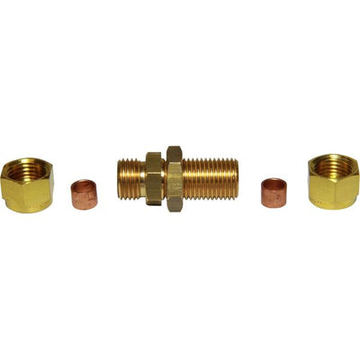 AG Brass Compression Bulkhead Coupling (1/4