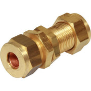 AG Brass Bulkhead Coupling 3/8" Tube 3/8" - ChasNewensMarine