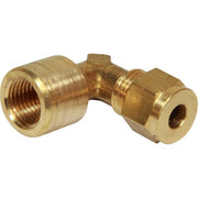 AG Brass Female Stud Elbow Coupling 1/4" x 1/4" BSP - ChasNewensMarine