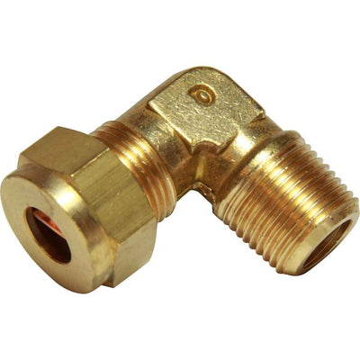 AG Brass Male Elbow Coupling 3/8
