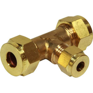 Wade Brass Tee Coupling 3/8" x 3/8" x 1/4" - ChasNewensMarine