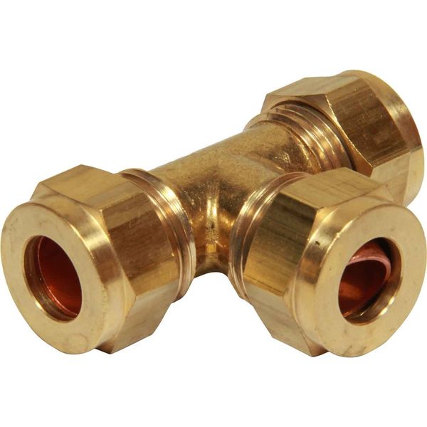 AG Brass Tee Coupling 1/8" x 1/8" x 1/8" - ChasNewensMarine