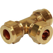 AG Brass Equal Tee Coupling 8 x 8 x 8mm