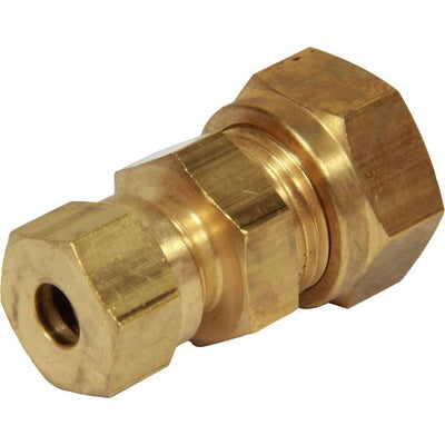 AG Brass Straight Coupling 10mm x 6mm - ChasNewensMarine