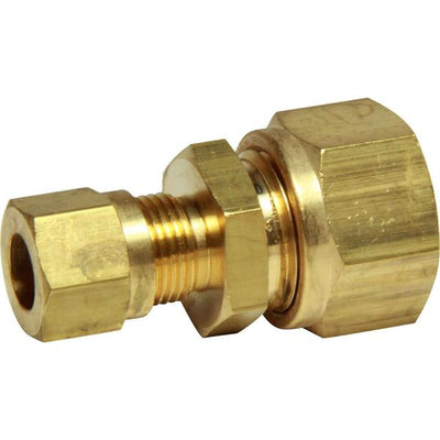 AG Brass Straight Coupling 12mm x 8mm - ChasNewensMarine