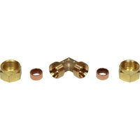 AG Brass Equal Elbow Coupling 10 x 10mm