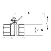 AG DZR Brass Ball Valve 3" BSP 228/1