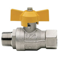 AG Tee Ball Valve 3/8" BSP Female to 3/8" BSP Male Taper