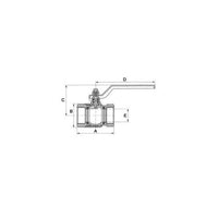 AG Lever Ball Valve PN50 3/8" BSP Male to Female