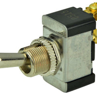 BEP 1002002 SPST Chrome Plated Toggle Switch -Off/(On)