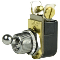 BEP 1002022 SPST Chrome Plated 3/8" Ball Toggle Switch - Off/On