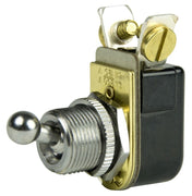 BEP 1002022 SPST Chrome Plated 3/8" Ball Toggle Switch - Off/On
