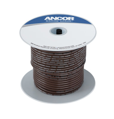 Ancor Tinned Copper Wire, 18 AWG (0.8mm²), Brown - 500ft