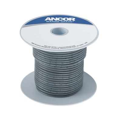 Ancor Tinned Copper Wire, 18 AWG (0.8mm²), Grey - 100ft