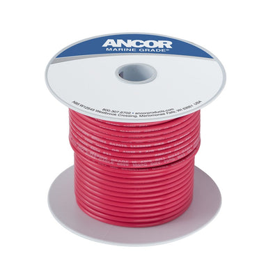 Ancor Tinned Copper Wire, 18 AWG (0.8mm²), Red - 250ft