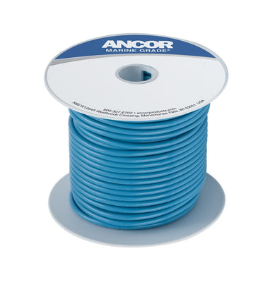 Ancor Tinned Copper Wire, 16 AWG (1mm²), Light Blue - 100ft
