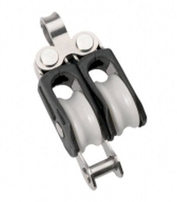 Ball bearing Sheave Double- fixed eye + becket - ChasNewensMarine