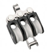 Ball bearing Sheave Triple- fixed eye + becket - ChasNewensMarine