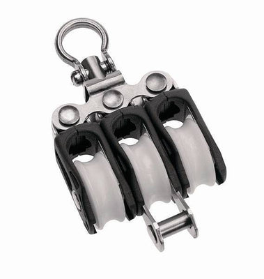 Ball bearing Sheave Triple- swivel + becket - ChasNewensMarine