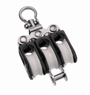 Ball bearing Sheave Triple- swivel + becket - ChasNewensMarine