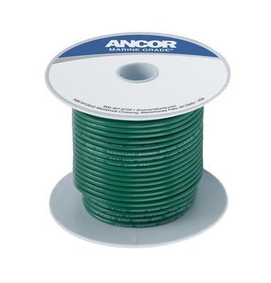 Ancor Tinned Copper Wire, 12 AWG (3mm²), Green - 400ft