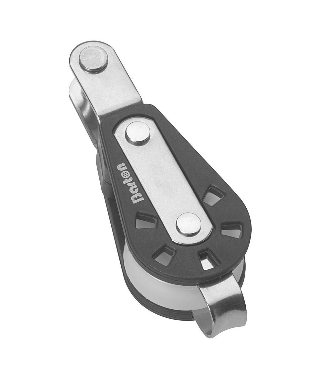 Plain Sheave Single- fixed eye clevis pin + becket - ChasNewensMarine