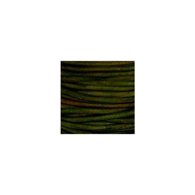 Q-Link Leather Cord - Round Style Green